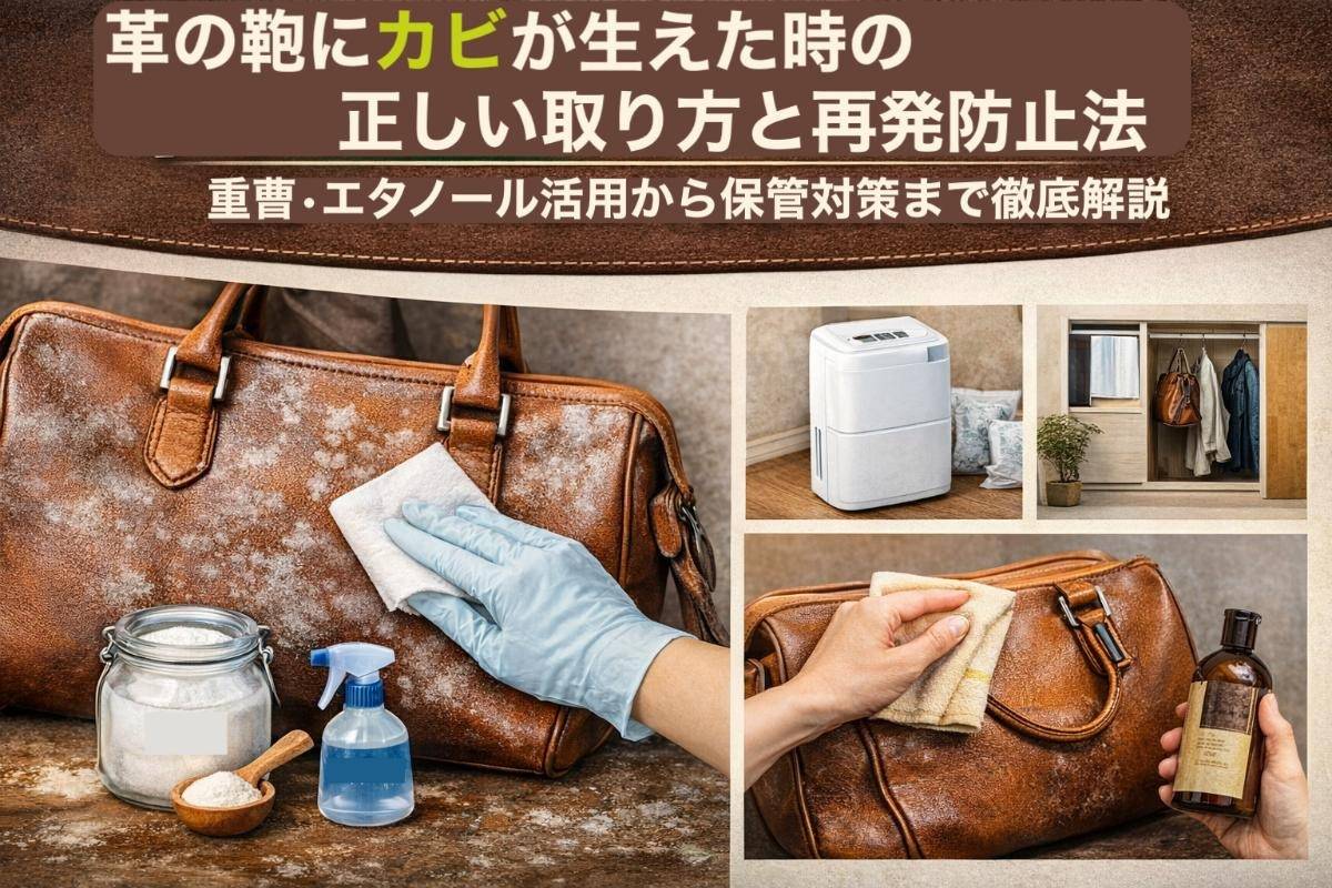 革の鞄にカビが生えた時の正しい取り方と再発防止法｜重曹・エタノール 