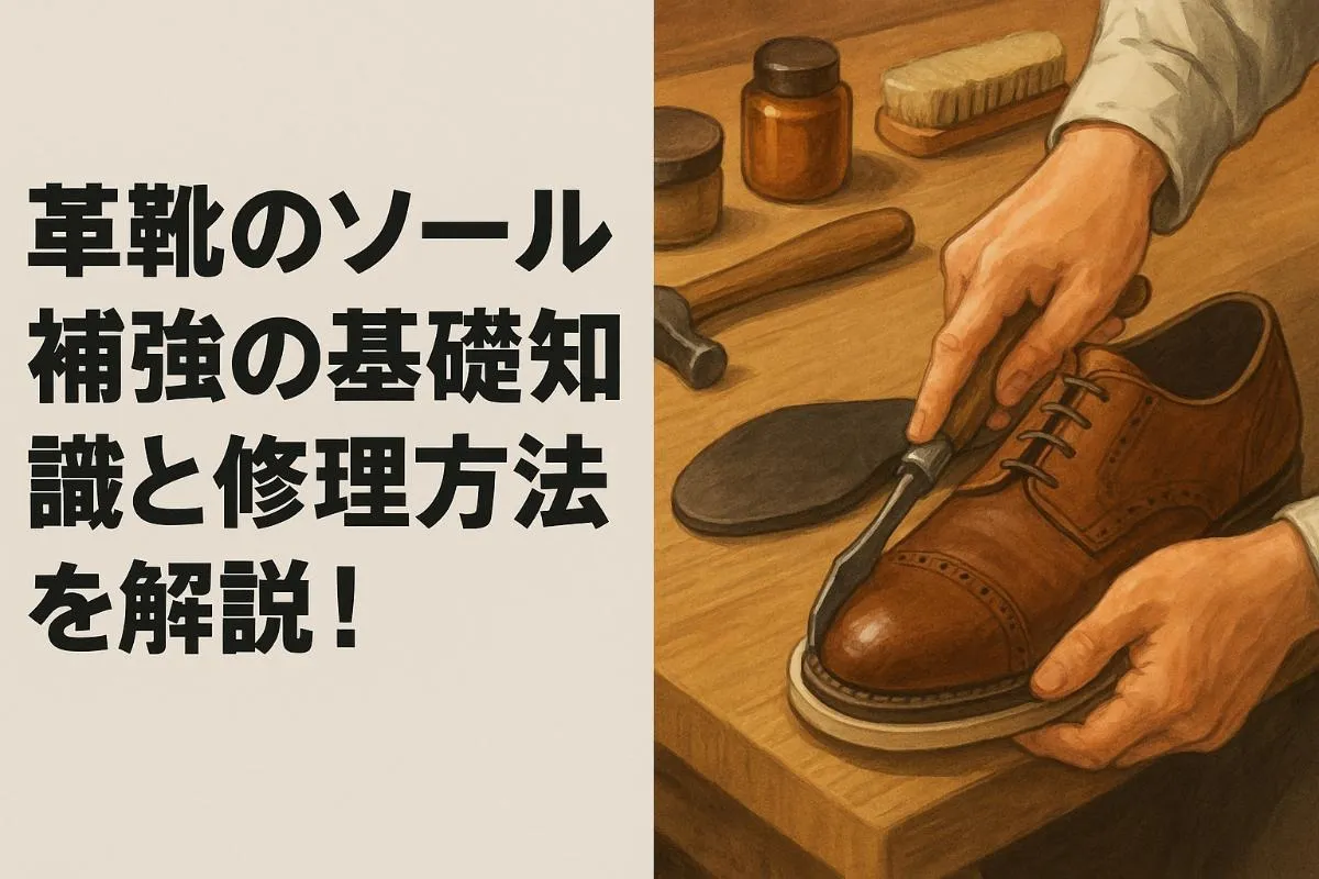 革靴のソール補強の基礎知識と修理方法を解説！費用相場や新品時の注意点もわかる